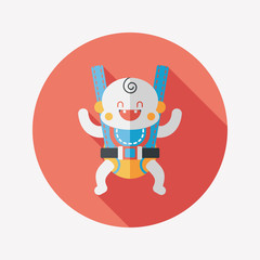 baby flat icon with long shadow