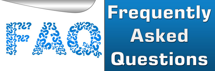 FAQ Filled With Question Mark Horizontal