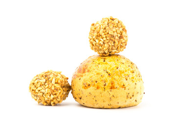 Korean bread and peanut chocolate ball