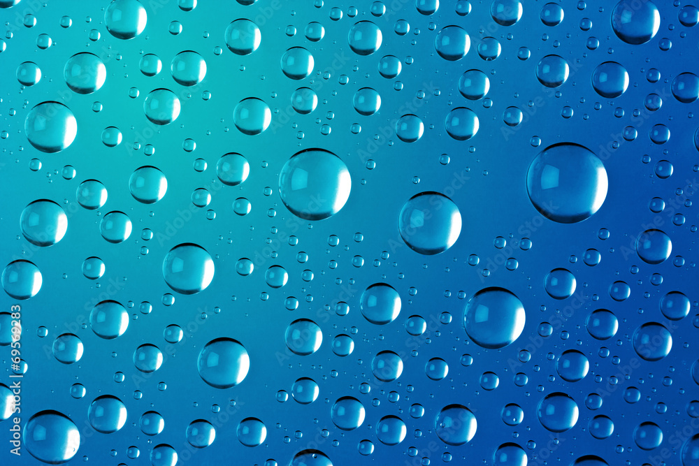 Poster big water drops abstract background - super macro