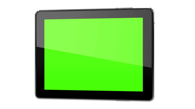 Moving tablet phone concept with tracking points