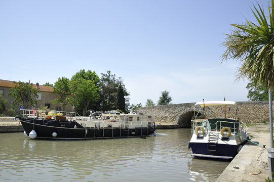 Boats at the Canal du Midi