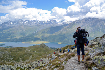 Fototapeta premium trekking alpino