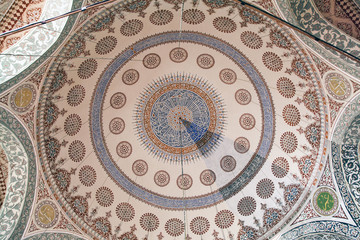 Fototapeta na wymiar Beautiful ceiling of Mosque in Istanbul