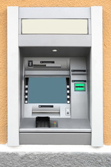 Automatic Teller Machine with Blank Screen in the wall