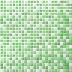 green tile wall