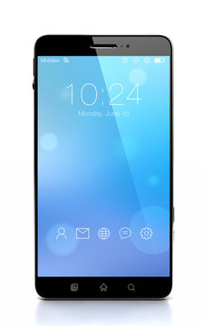 Custom smart phone with blue screen