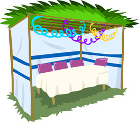 Sukkah For Sukkot With Table 2 - 69575420