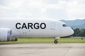 Cargo plane on the runway