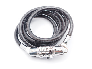 coded bike lock on a white background
