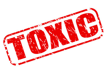 Toxic red stamp text