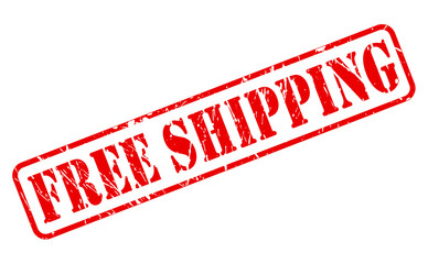 Free shipping red stamp text