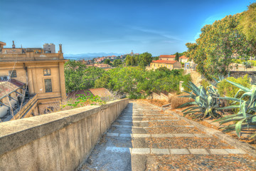 Fototapeta na wymiar stairway in Cagliari
