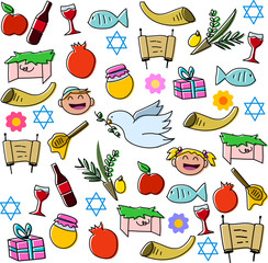 Rosh Hashanah Holidays Symbols Pack - 69577040