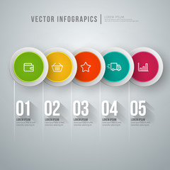 Vector abstract infographic design. Workflow layout template