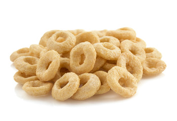 cereal rings  on white