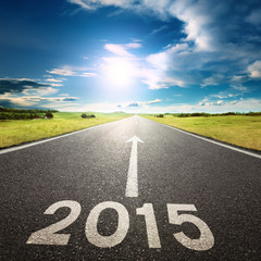 Driving on an empty road to new 2015