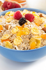 bowl of muesli cereals