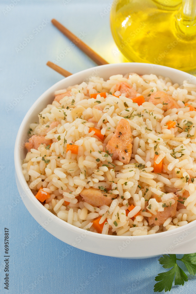 Poster bowl of cooked rice