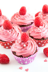 Tasty raspberry cupcakes