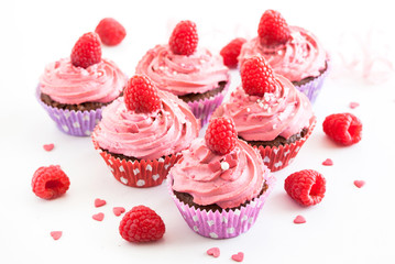 Tasty raspberry cupcakes