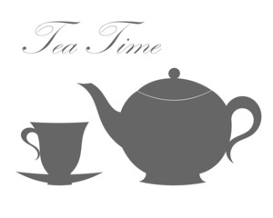 Teapot and tea cup
