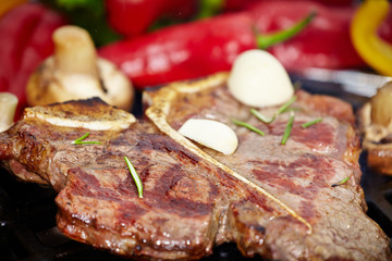 Grilled T-bone steak