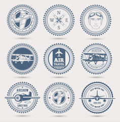 Aviation badges. EPS10.
