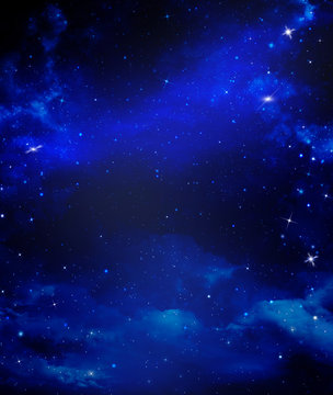 abstract blue background starry sky