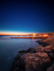 Fototapeta na wymiar Ibiza island night view