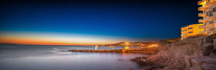 Fototapeta premium Ibiza island night view