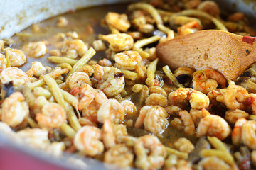 sugo di gamberetti e fagiolini