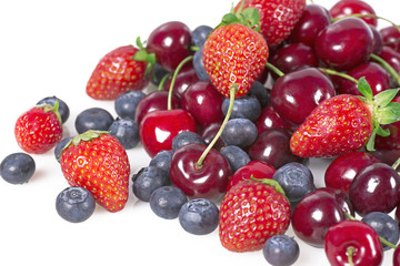 Fototapeta na wymiar Fruits with cherries