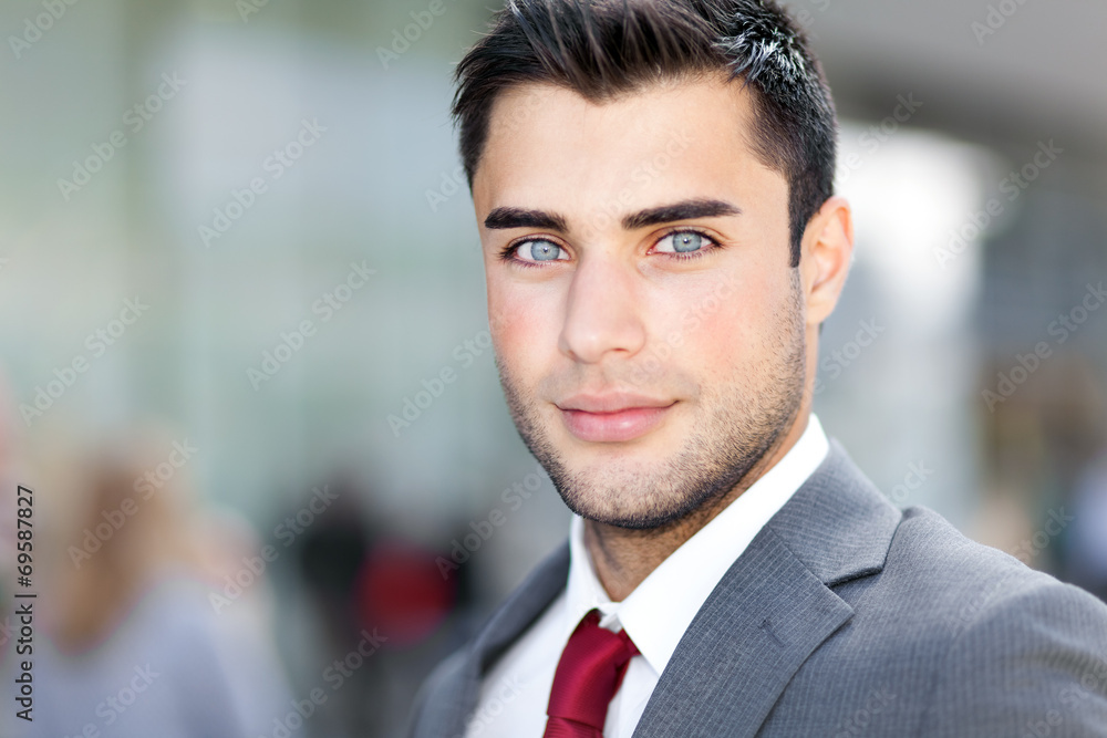 Canvas Prints Handsome smiling businessman portrait