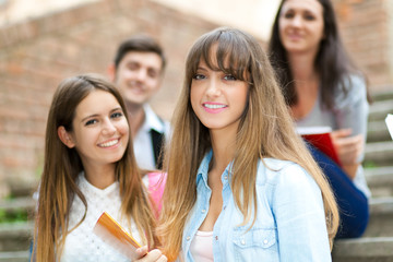 Smiling students outdoor