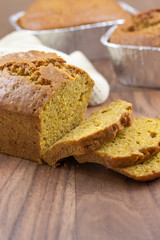 Pumpkin Bread on a countertop.
