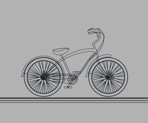 Hipsters bicycle sketch