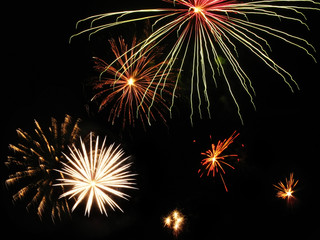 Obraz premium Colorful and vibrant fireworks