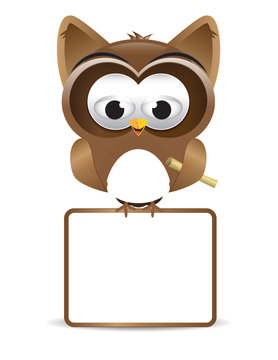 Owl with text box