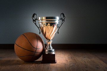 Basketball trophy - obrazy, fototapety, plakaty