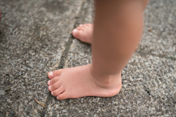 close up of child's feet