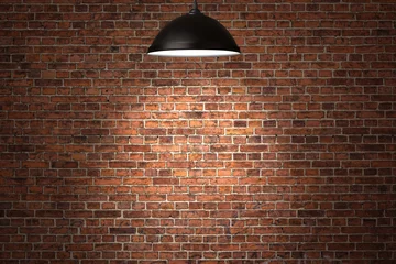 Poster Mur de briques Grunge red brick wall background with copy space