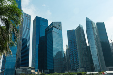 Fototapeta na wymiar Buildings in Singapore skyline