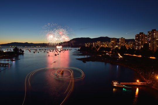 fireworks display at English Bay