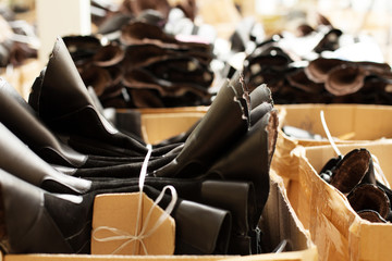 Rubber preforms for shoe production, close-up