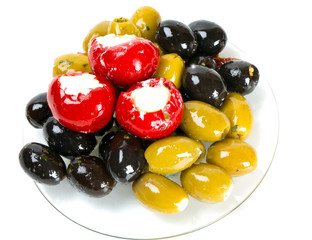 assortment of marinated olives