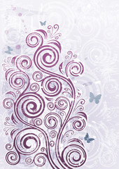 Abstract vintage floral grunge illustration