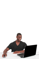Man Using Computer