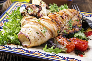 Gegrillter Tintenfisch