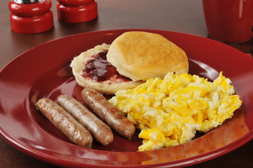 Sausage and eggs